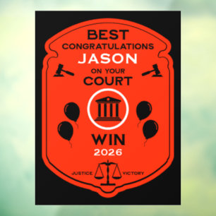 Law Victory Celebration Gift Window Cling