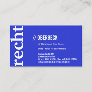 Law visiting card