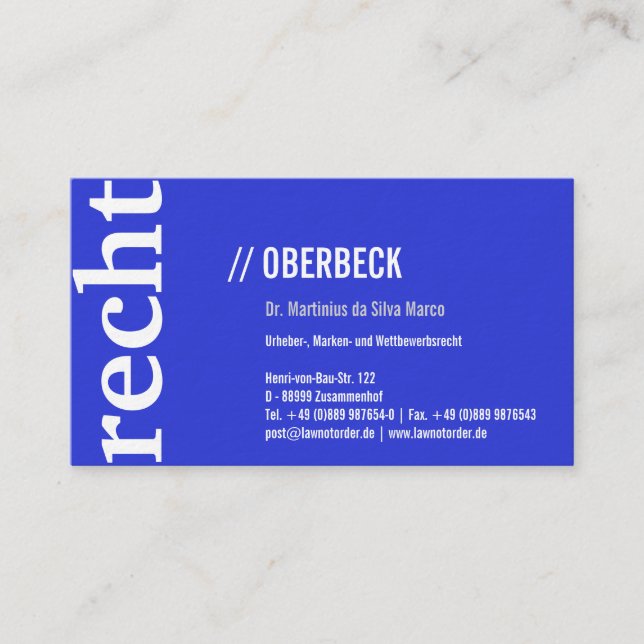 Law visiting card (Front)