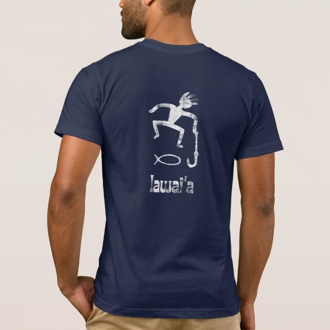 Lawai'a (Fisherman) Pertroglyph Shirt (Back)