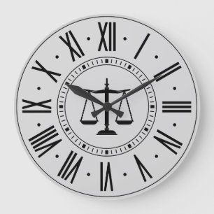 LAWER OFFICE   Scales of Justice Large Clock