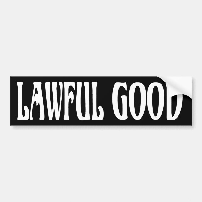 "Lawful Good" Bumper Sticker (Front)