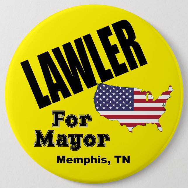 Lawler for Mayor Pin (Front)