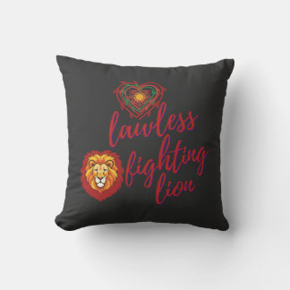Lawless fighting lion cushion