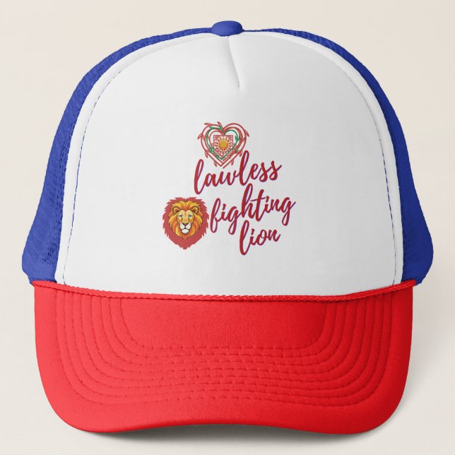 Lawless fighting lion trucker hat (Front)