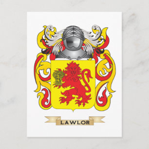 Lawlor Coat of Arms (Family Crest) Postcard