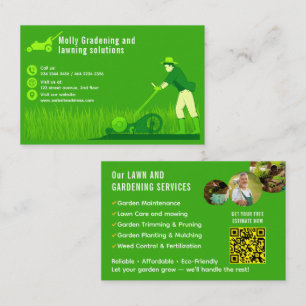 Lawn and Gardening Business Card