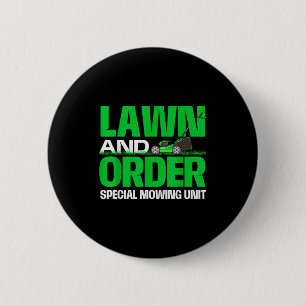 Lawn And Order Special Mowing Unit - Lawn Mower Ga 6 Cm Round Badge