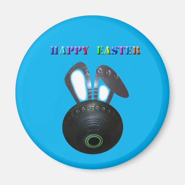 Lawn Bowl Easter Bunny, Fridge Magnet (Front)