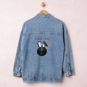 Lawn Bowl Easter Bunny, Ladies Denim Jacket