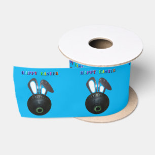 Lawn Bowl Easter Bunny, Satin Ribbon