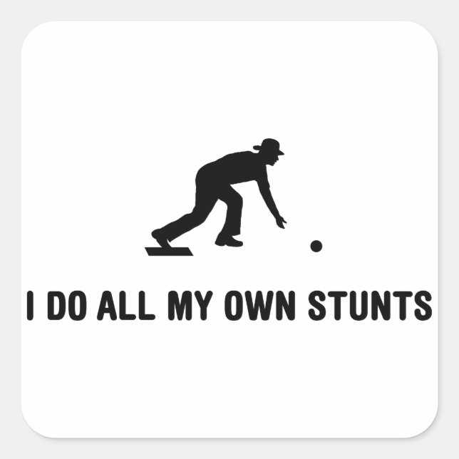 Lawn Bowl Square Sticker (Front)