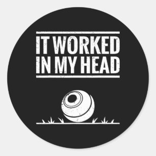 Lawn Bowler Set Lawn Bowling Champion Lawn Bowling Classic Round Sticker