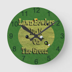 Lawn Bowlers Do It On The Green, Wall Clock