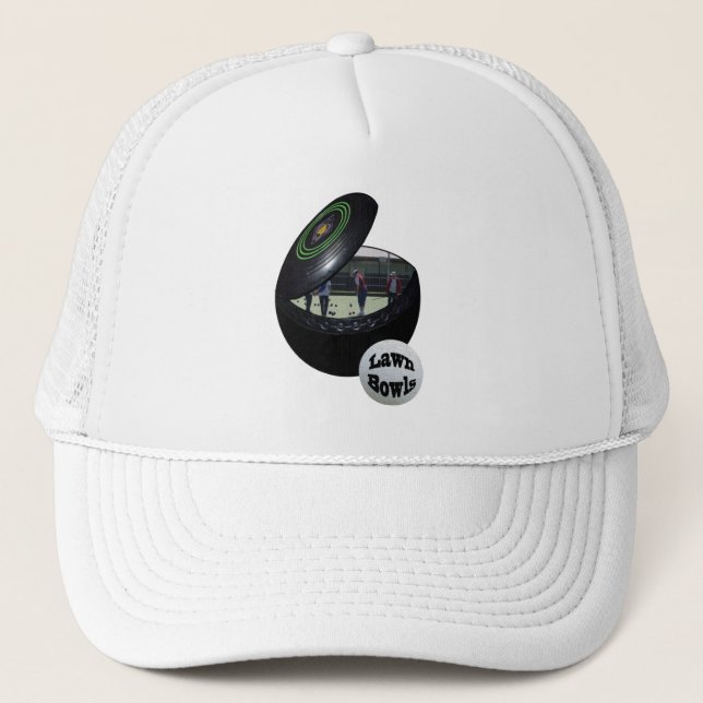 Lawn Bowlers In A Lawn Bowl,  Trucker Hat (Front)
