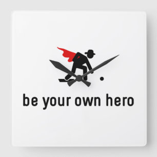 Lawn Bowling Hero Square Wall Clock