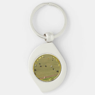 Lawn Bowls 2023 Gold Coin, Metal Keyring