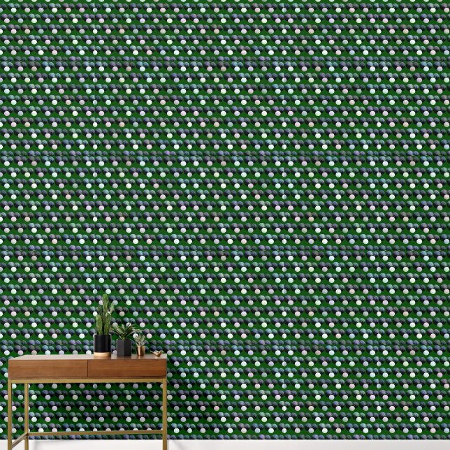 Lawn Bowls And Jack Repeated Pattern, Wallpaper (Hallway)
