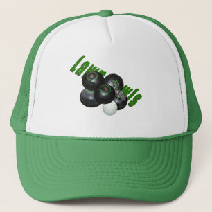 Lawn Bowls And Logo, Trucker Hat