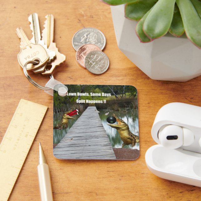 Lawn Bowls Australia Split Happens, Key Ring (Desk)