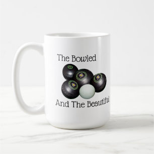 Lawn Bowls Bowled Beautiful Logo, Coffee Mug
