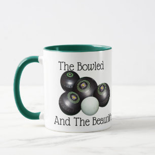 Lawn Bowls Bowled Beautiful Logo, Mug