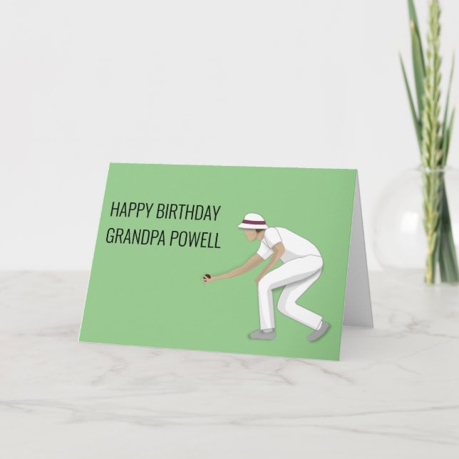 Lawn Bowls Card (Front)