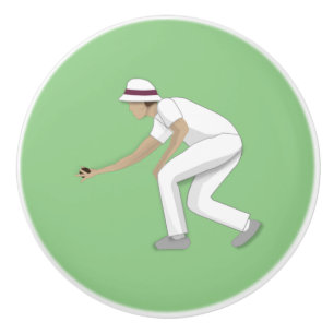 Lawn Bowls Ceramic Knob