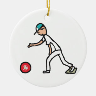 Lawn Bowls Ceramic Tree Decoration