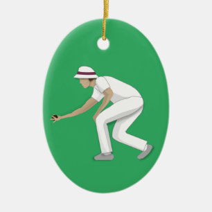 Lawn Bowls Ceramic Tree Decoration