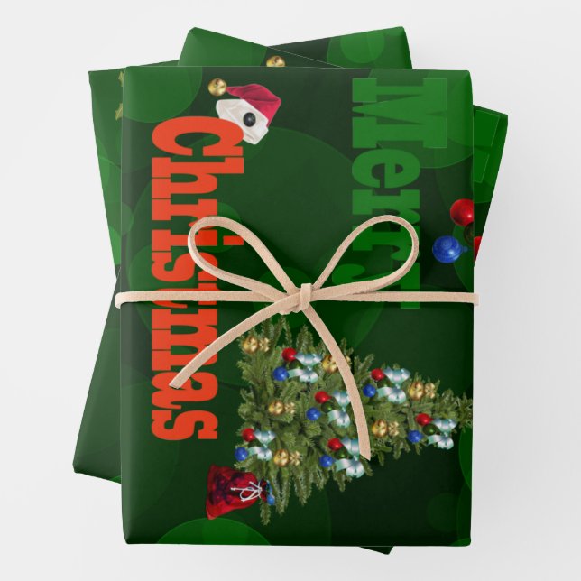 Lawn Bowls, Christmas Paper Set (In situ)