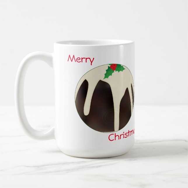 Lawn Bowls Christmas Pudding, Coffee Mug (Left)