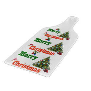 Lawn Bowls Christmas Style, Glass Cheese Board