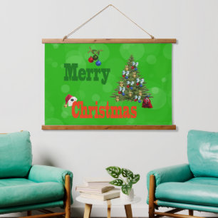 Lawn Bowls Christmas Style, Wall Hanging Tapestry