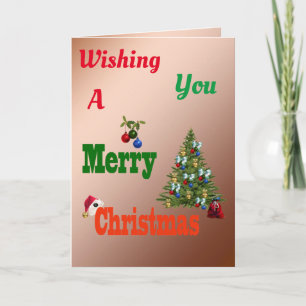 Lawn Bowls, Christmas Tree Card,  Card