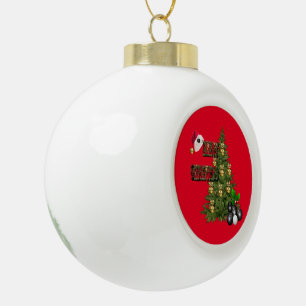 Lawn Bowls Christmas Tree Design, Ceramic Ball Christmas Ornament