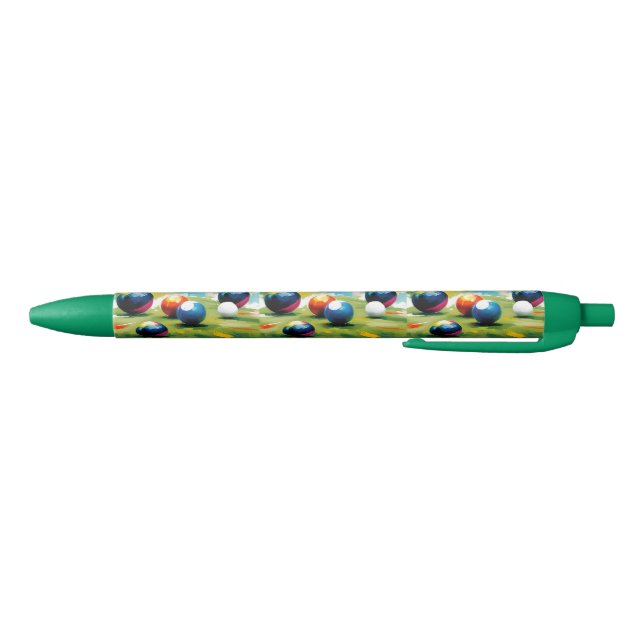 Lawn Bowls Color Splash,  Blue Ink Pen (Bottom)