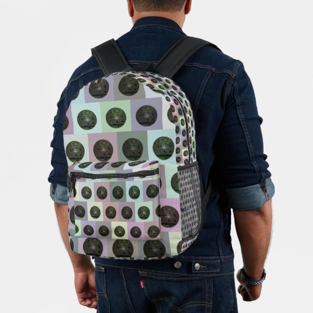 Lawn Bowls Colorful Pop Art, Printed Backpack (Insitu (Model))