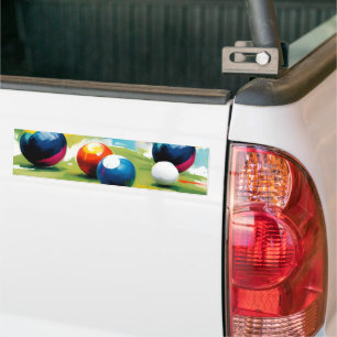 Lawn Bowls Colour Splash, Bumper Sticker