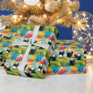 Lawn Bowls Colour Splash, Wrapping Paper