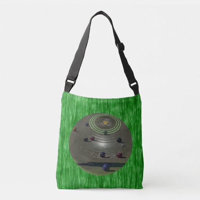 Lawn Bowls Competition Bowl, Crossbody Bag (Front)