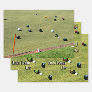 Lawn Bowls Competition Game, Gift Wrap Sheets,