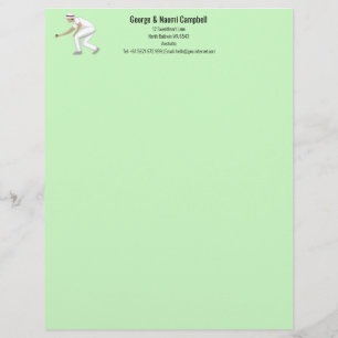Lawn Bowls Custom Letterhead