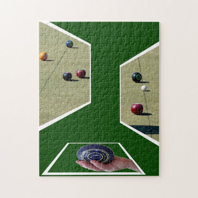 Lawn Bowls Dimensional Art, Jigsaw Puzzle (Vertical)