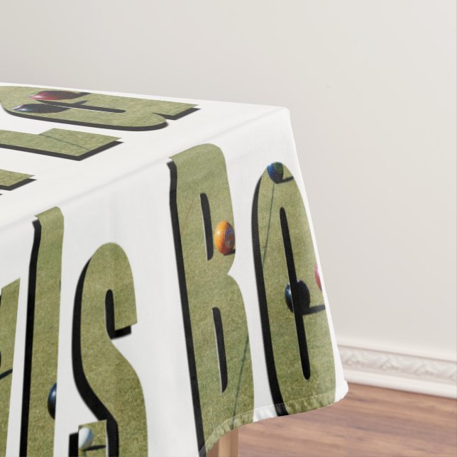 Lawn Bowls Dimensional Picture Logo, Tablecloth (In Situ)