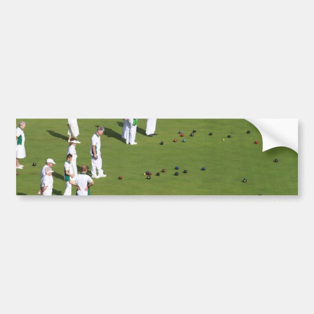 Lawn Bowls England Bumper Sticker (Front)