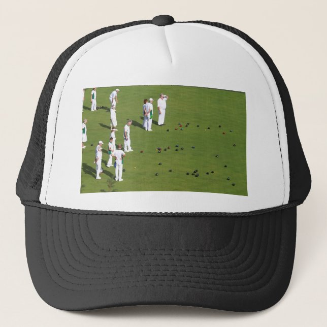 Lawn Bowls England Trucker Hat (Front)