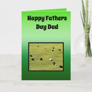 Lawn Bowls Fathers Day, Card