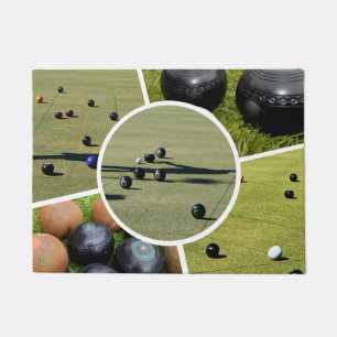Lawn Bowls Five Picture Collage, Door Mat