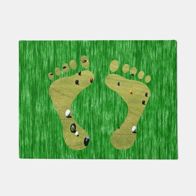 Lawn Bowls Footprints, Doormat (Front)